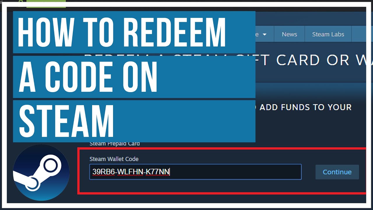 how to redeem a code on steam