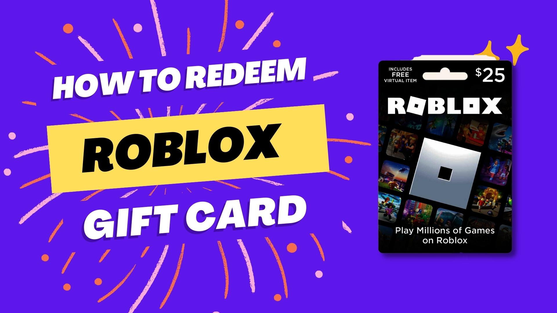 How to Redeem Roblox Gift Card on  ! 